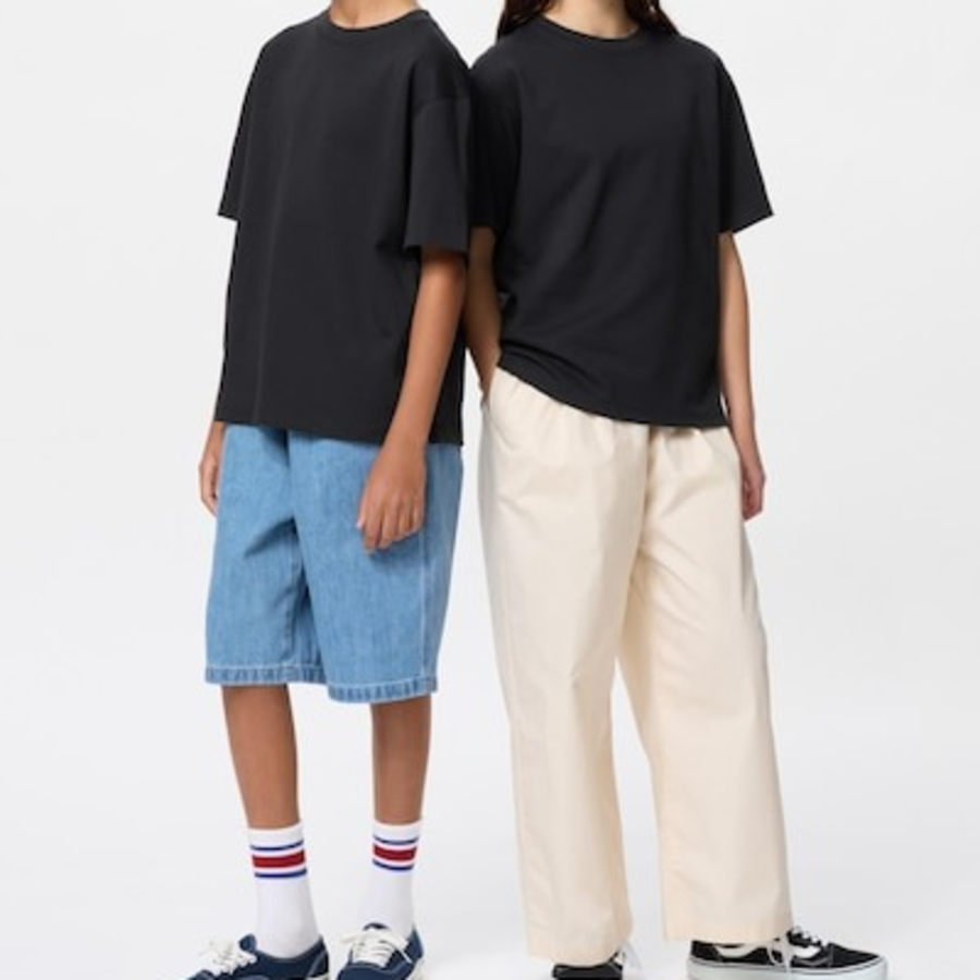 UNIQLO KIDS AIRism Cotton Crew Neck T