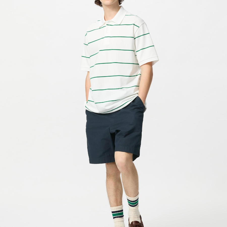 UNIQLO Dry Pique Regular Stripe Polo Shirt