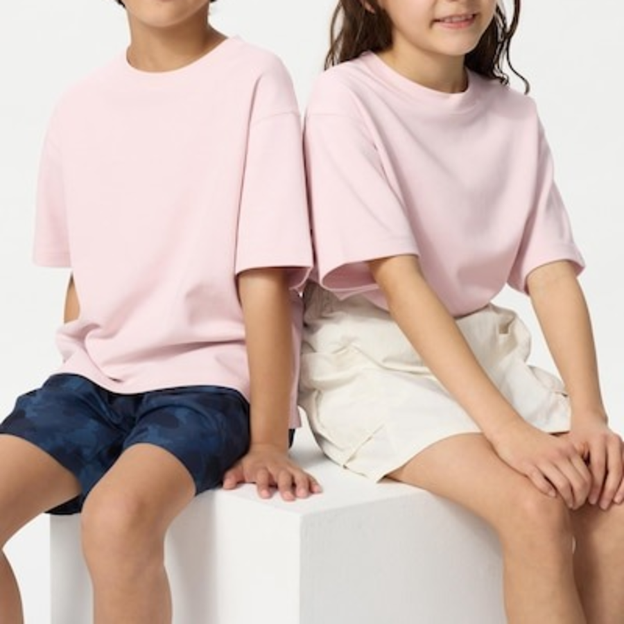 UNIQLO KIDS AIRism Cotton Crew Neck T