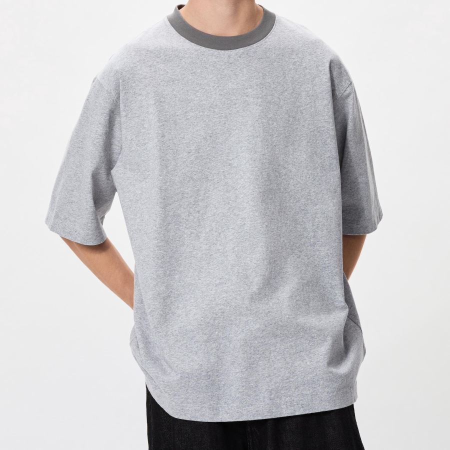 UNIQLO Oversized Bicolor Ringer T-Shirt (Short Sleeve)