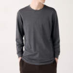 UNIQLO HEATTECH Cotton Crew Neck T-Shirt (Extra Warm, 3/4 Sleeve)