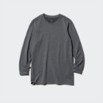 UNIQLO HEATTECH Cotton Crew Neck T-Shirt (Extra Warm, 3/4 Sleeve)