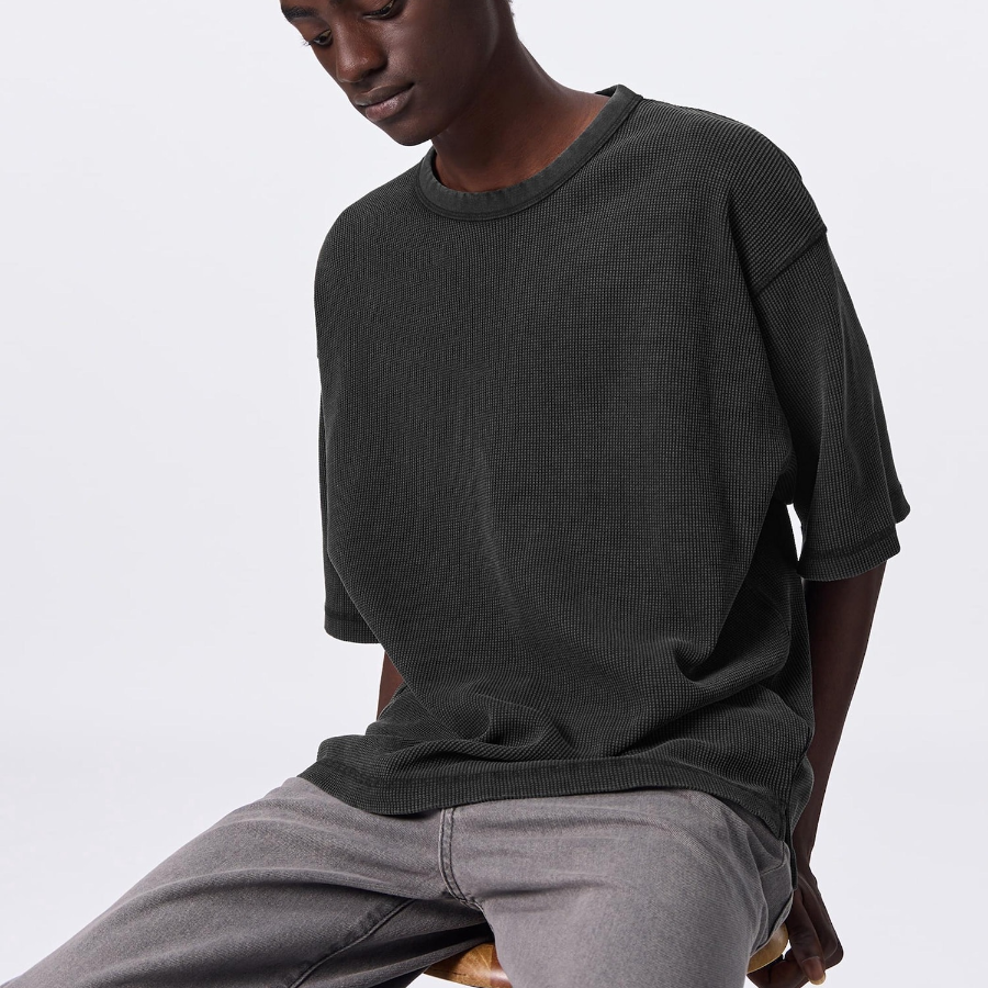 GU Wash Waffle Boxy T-Shirt