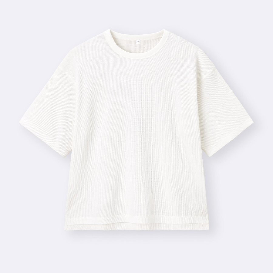 GU Wash Waffle Boxy T-Shirt