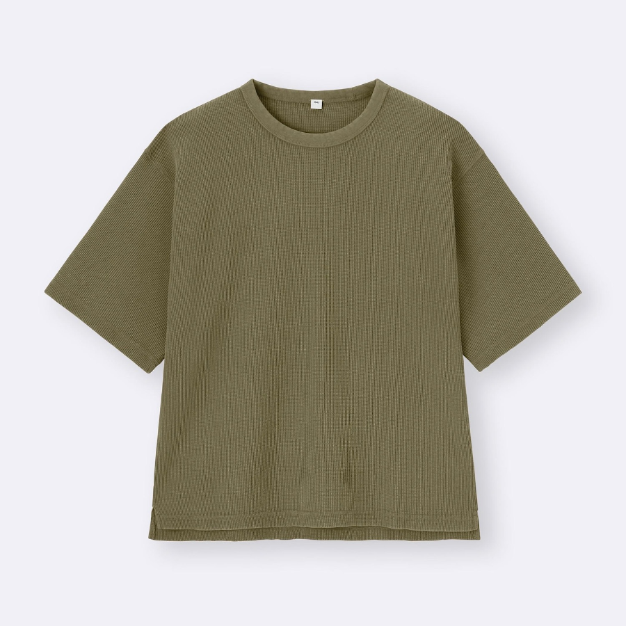 GU Wash Waffle Boxy T-Shirt