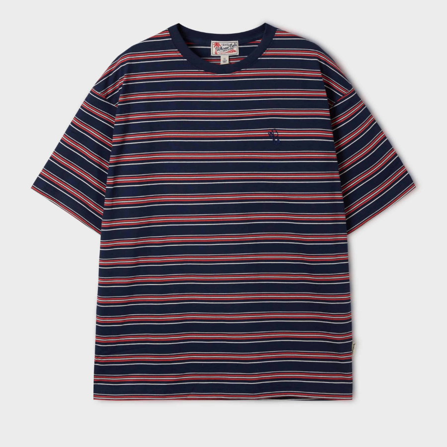 WHO.A.U Surf Bear Multi Stripe T-Shirt