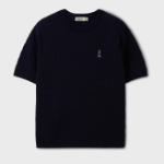 WHO.A.U Steve Cable Short Sleeve Sweater