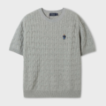 WHO.A.U Steve Cable Short Sleeve Sweater