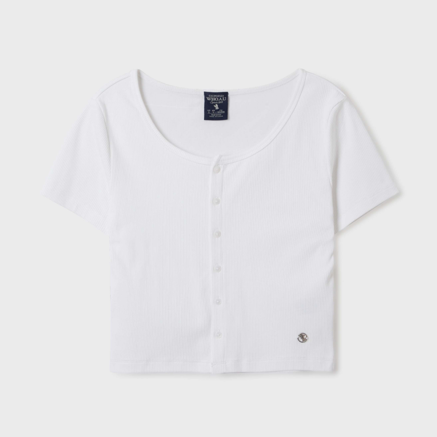 WHO.A.U – кардиган Ribbed U-neck Cardigan