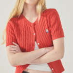 WHO.A.U – кардиган Steve Round Neck Short Sleeve Cardigan