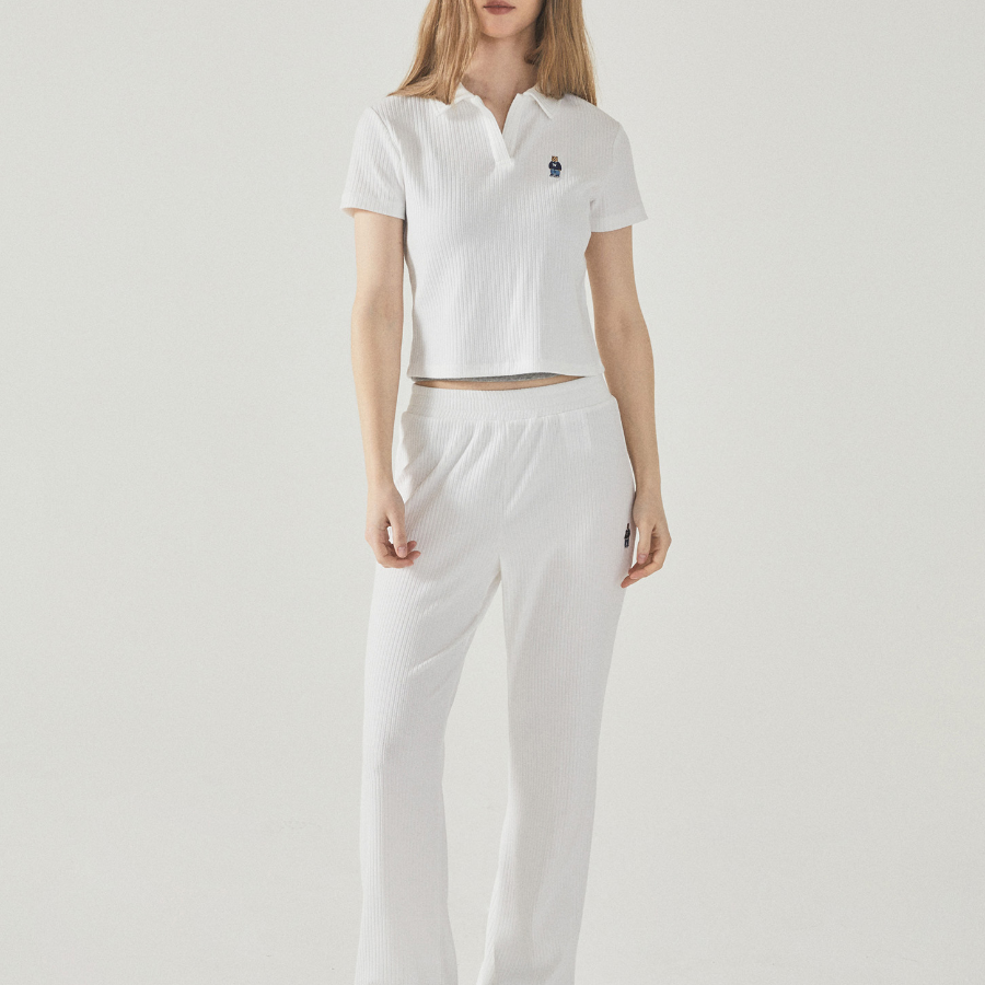 WHO.A.U – футболка Steve Ribbed Collar T-Shirt