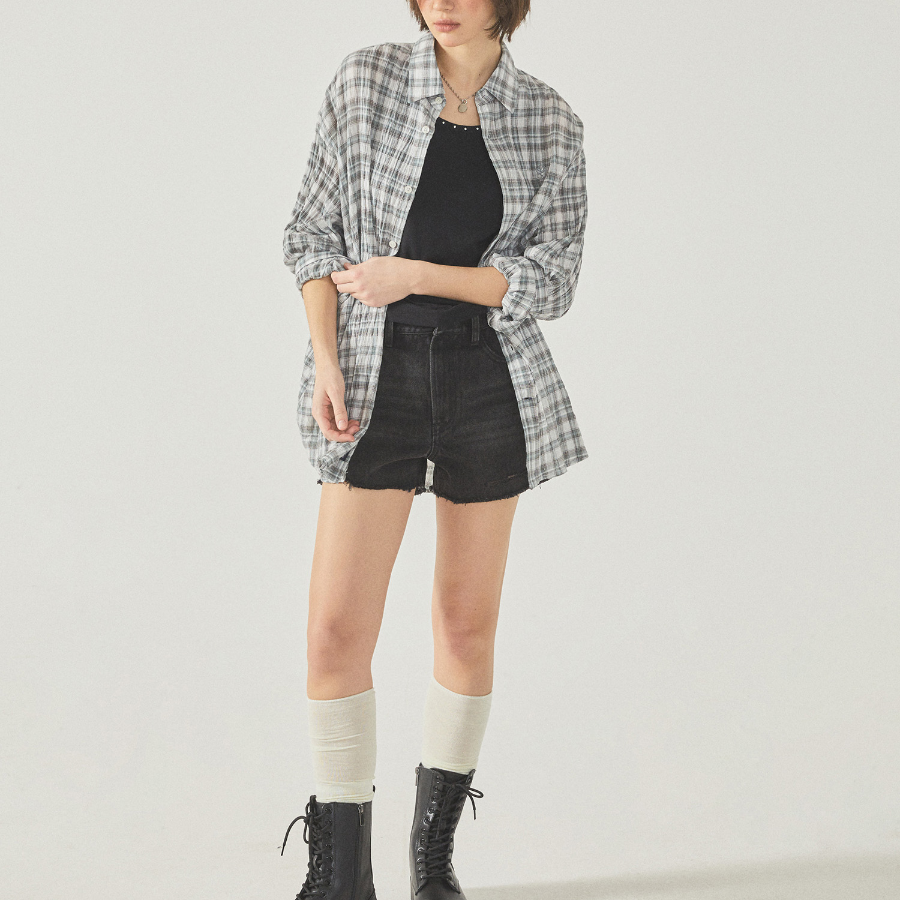WHO.A.U — рубашка Steve Flannel Check Shirts