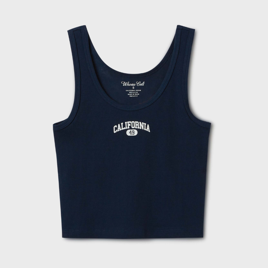 WHO.A.U — майка Campus Lettering Sleeveless