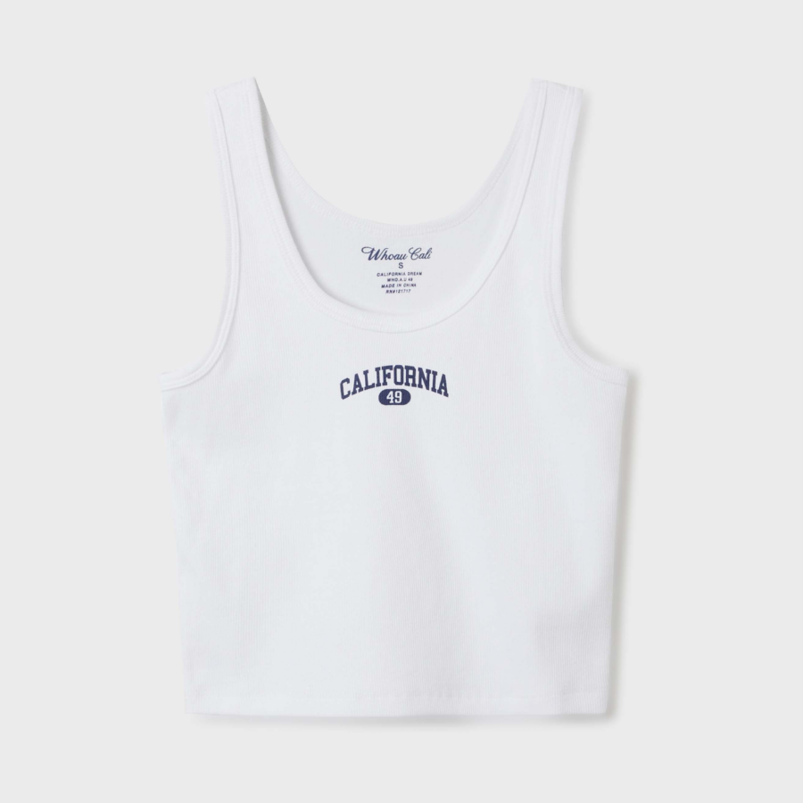 WHO.A.U — майка Campus Lettering Sleeveless