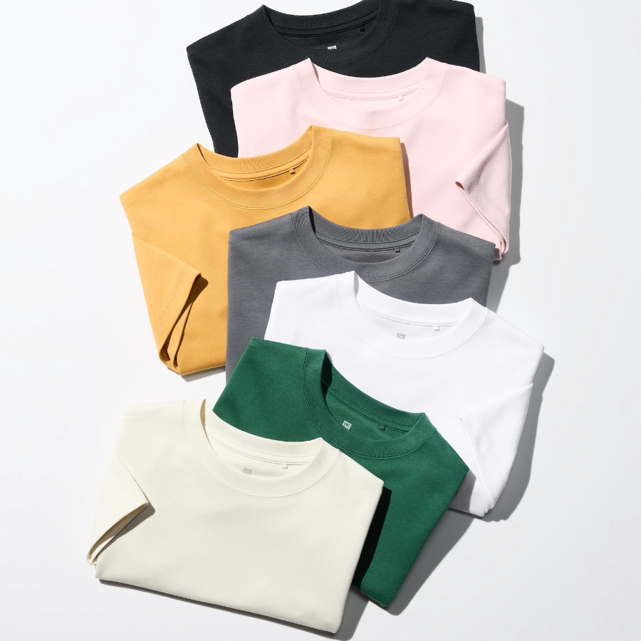 UNIQLO KIDS AIRism Cotton Crew Neck T