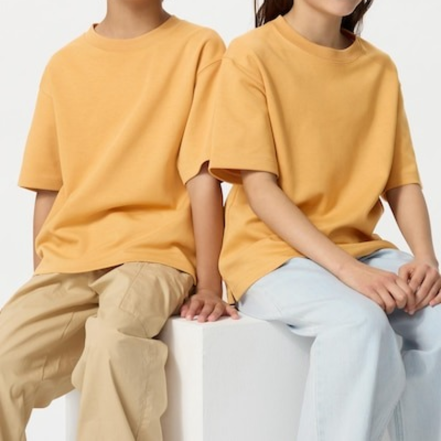 UNIQLO KIDS AIRism Cotton Crew Neck T