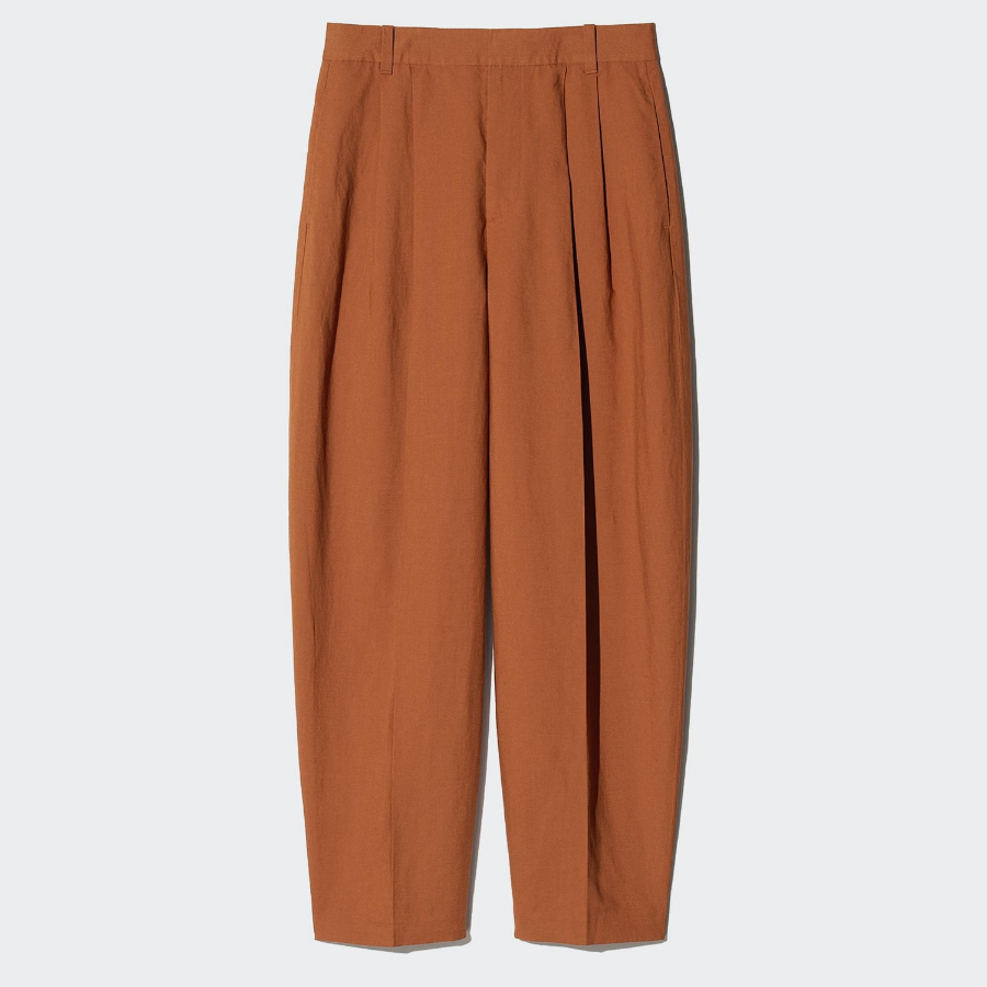 UNIQLO – Linen Blend Barrel Leg Pants