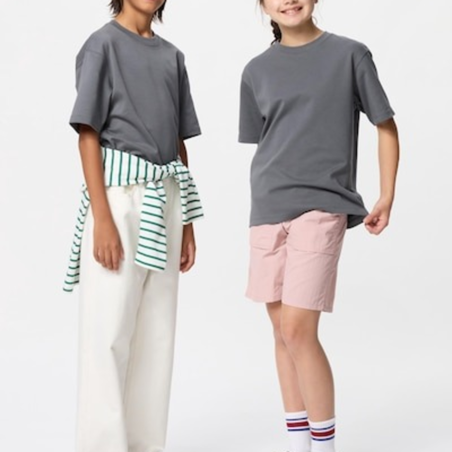 UNIQLO KIDS AIRism Cotton Crew Neck T