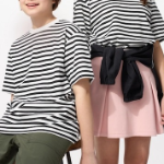 UNIQLO KIDS AIRism Cotton Stripe Crew Neck T