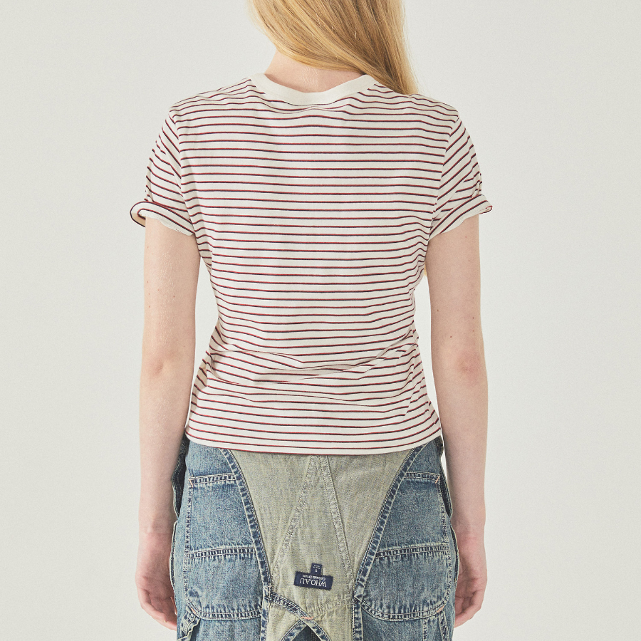 WHO.A.U — футболка Steve Multi Stripe T-shirt (F)