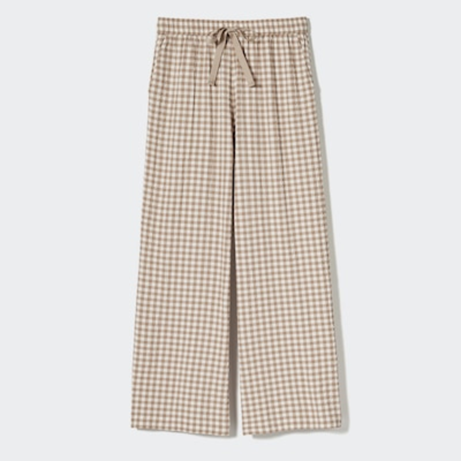 Uniqlo – брюки Seersucker Easy Pants (в клетку гингем)