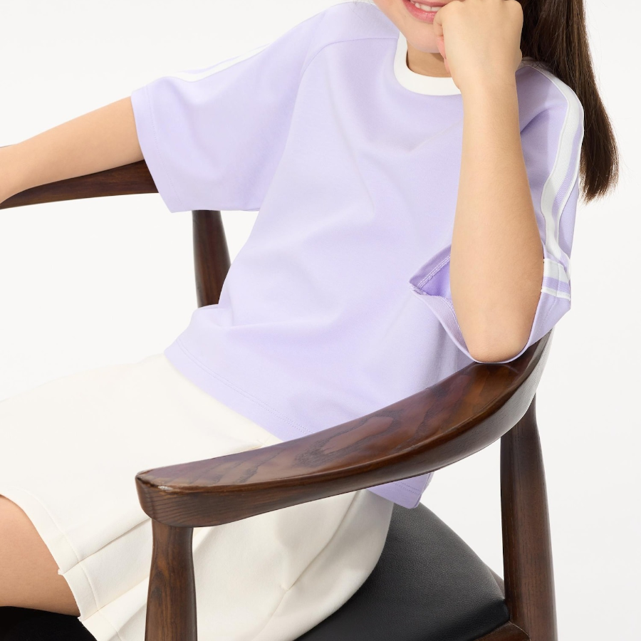 UNIQLO GIRLS AIRism Cotton Crop T