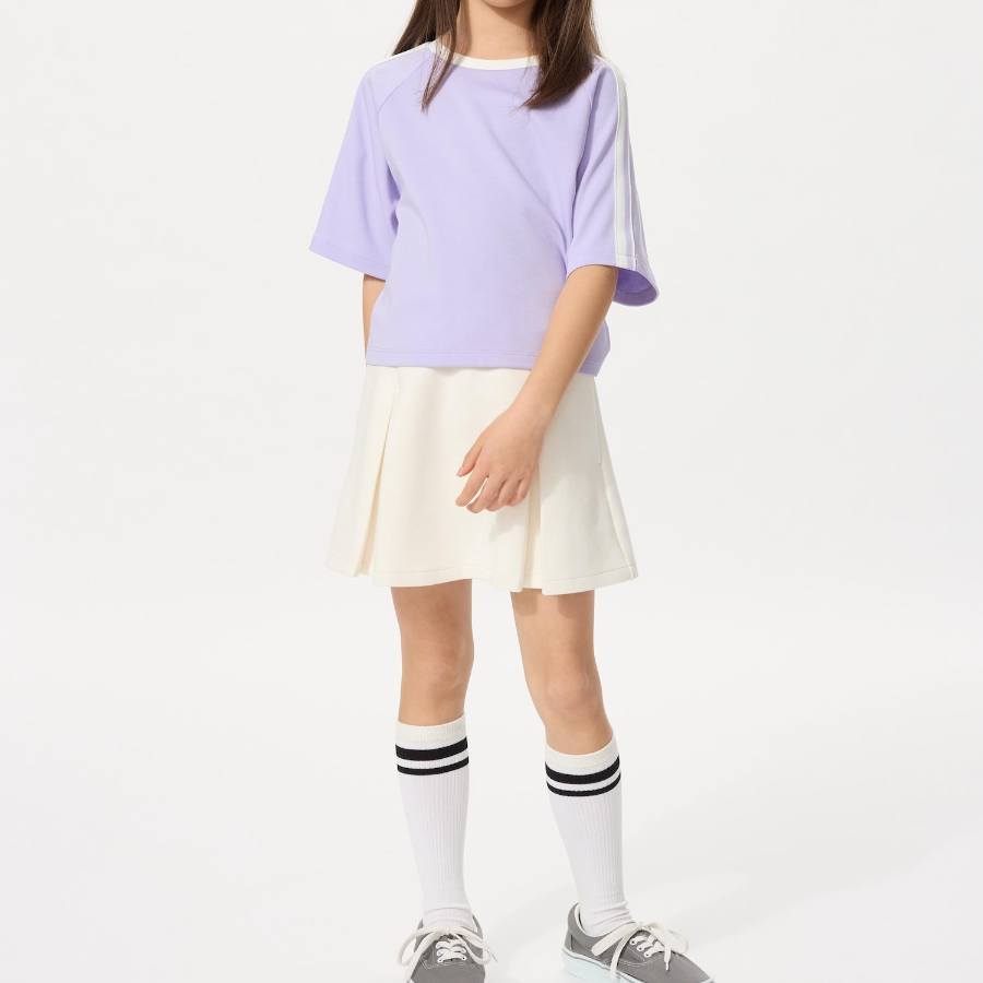 UNIQLO GIRLS AIRism Cotton Crop T