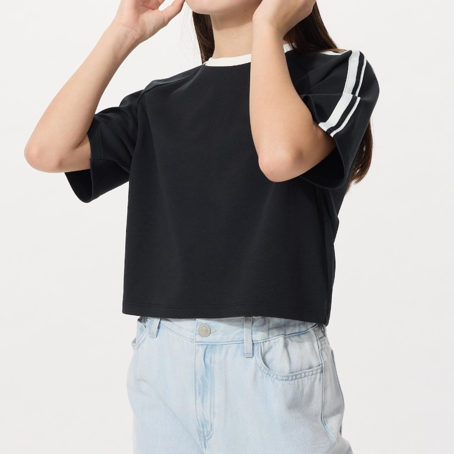 UNIQLO GIRLS AIRism Cotton Crop T