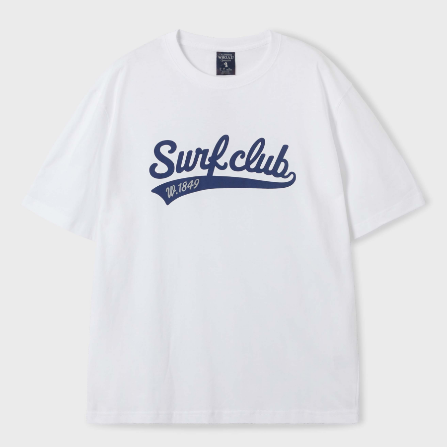 WHO.A.U Surf Club Lettering T-Shirt