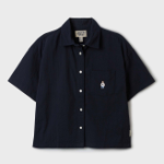 WHO.A.U — рубашка Steve Seersucker Crop Shirts (Set-up)