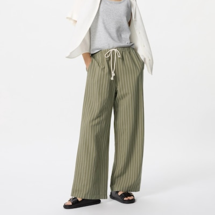 Uniqlo – брюки Linen Blend Easy Pants (в полоску)