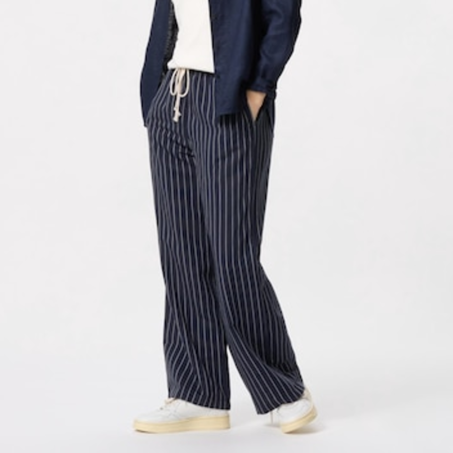 Uniqlo – брюки Linen Blend Easy Pants (в полоску)