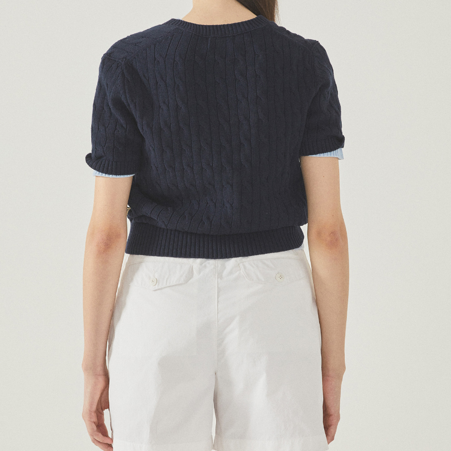 WHO.A.U — свитер Steve V-neck Short Sleeve Sweater