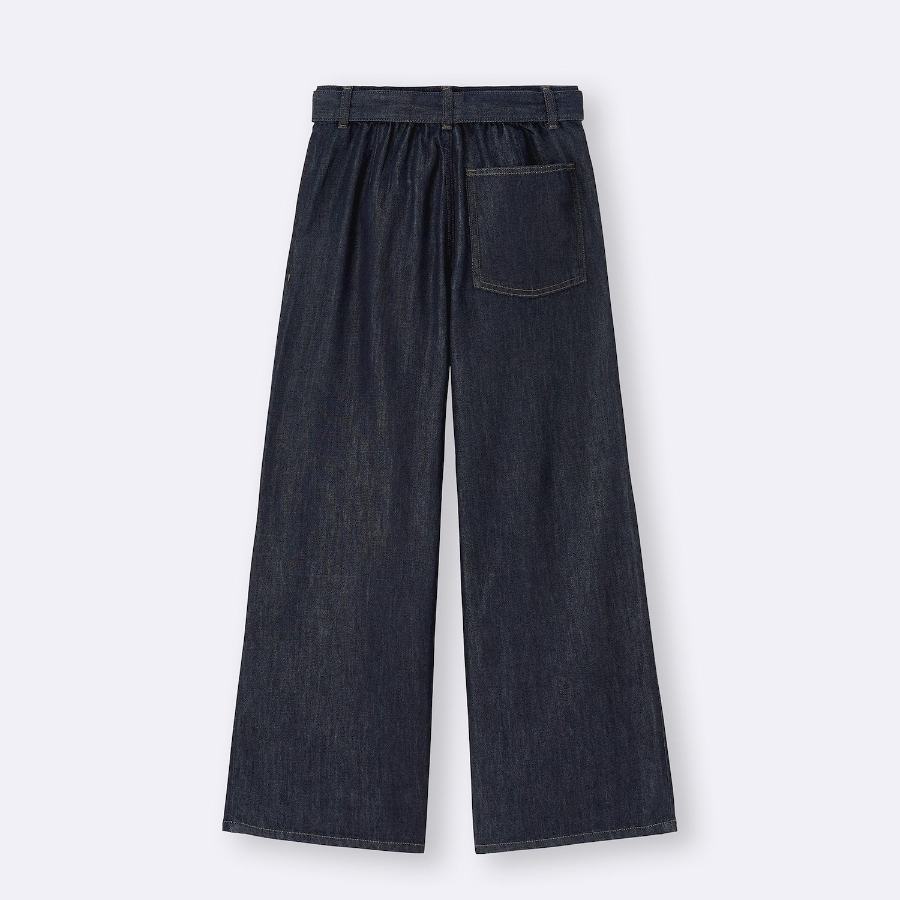 Uniqlo GU – брюки Light Denim Belted Wide Pants