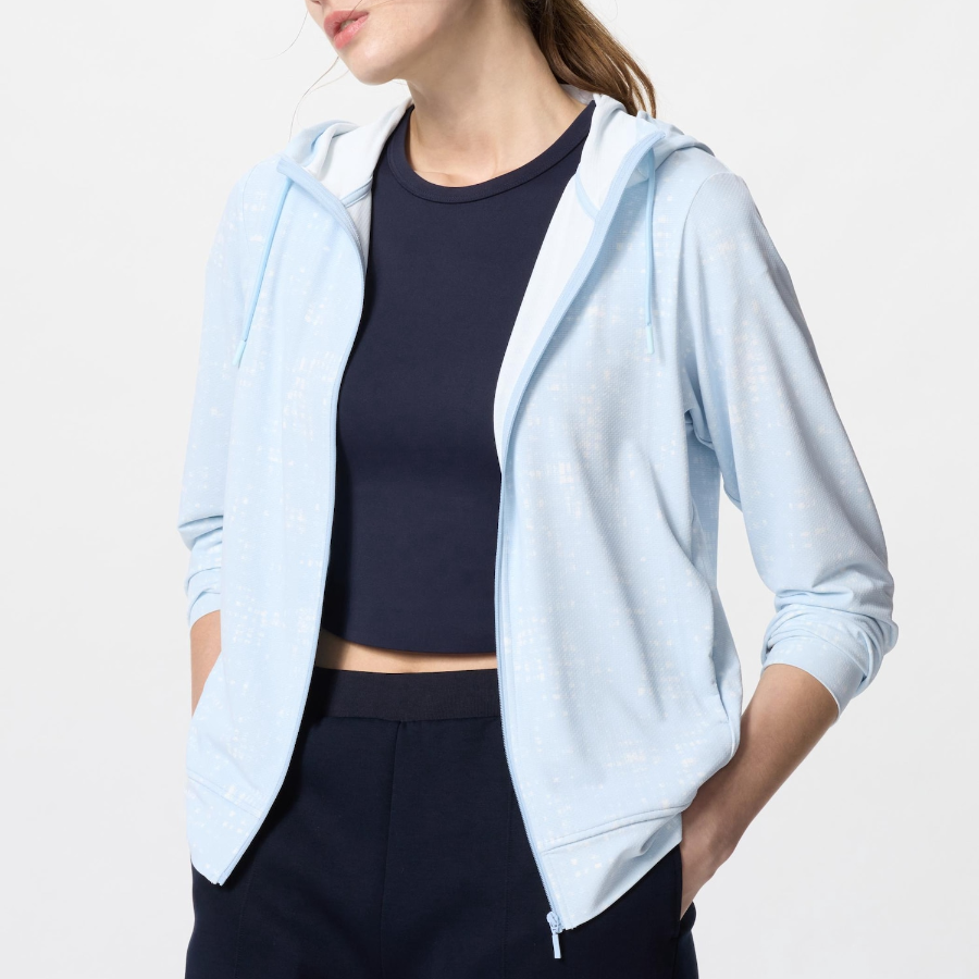 Uniqlo – худи AIRism UV Protection Full-Zip Hoodie (Print)