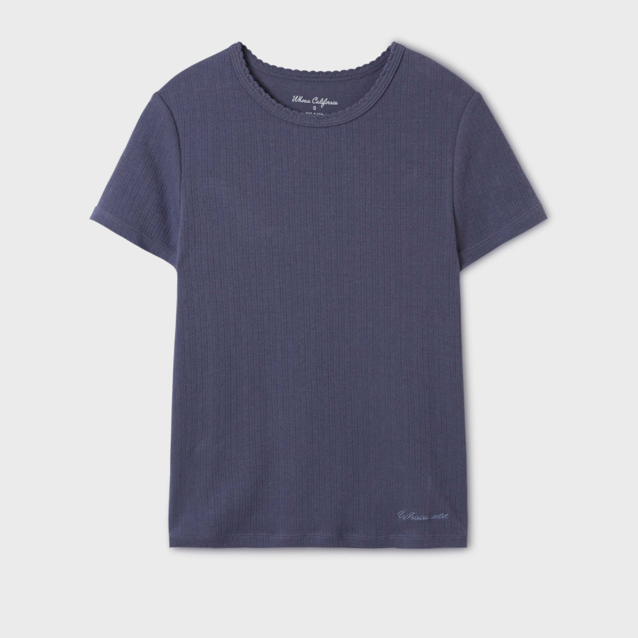 WHO.A.U — футболка Feminine Picot T-shirt