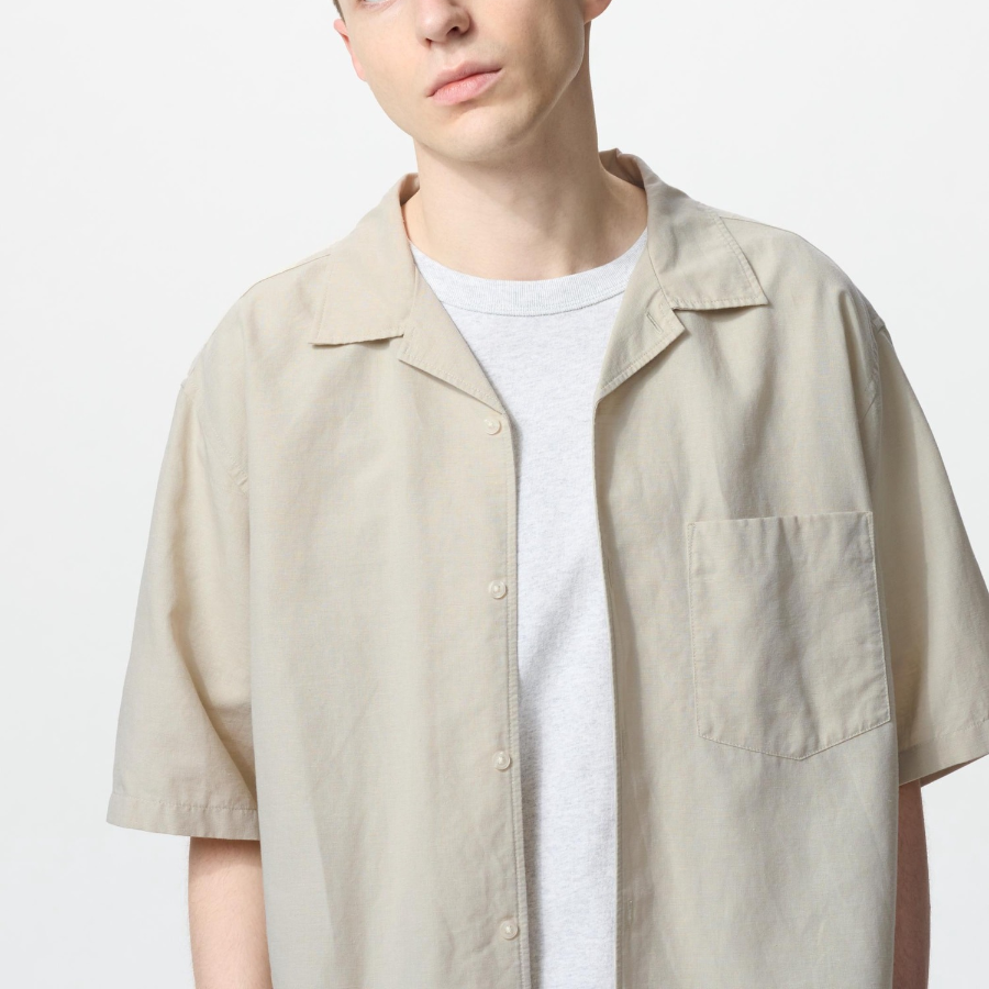 UNIQLO Cotton Linen Shirt (Short Sleeve)