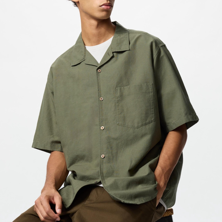 UNIQLO Cotton Linen Shirt (Short Sleeve)
