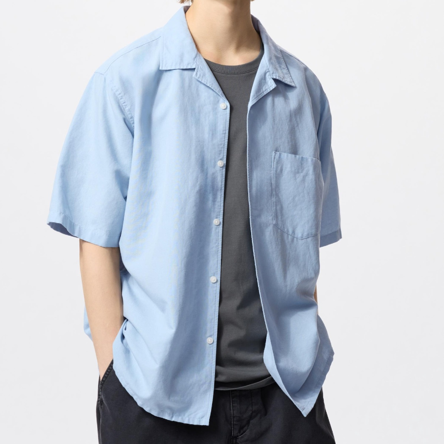 UNIQLO Cotton Linen Shirt (Short Sleeve)