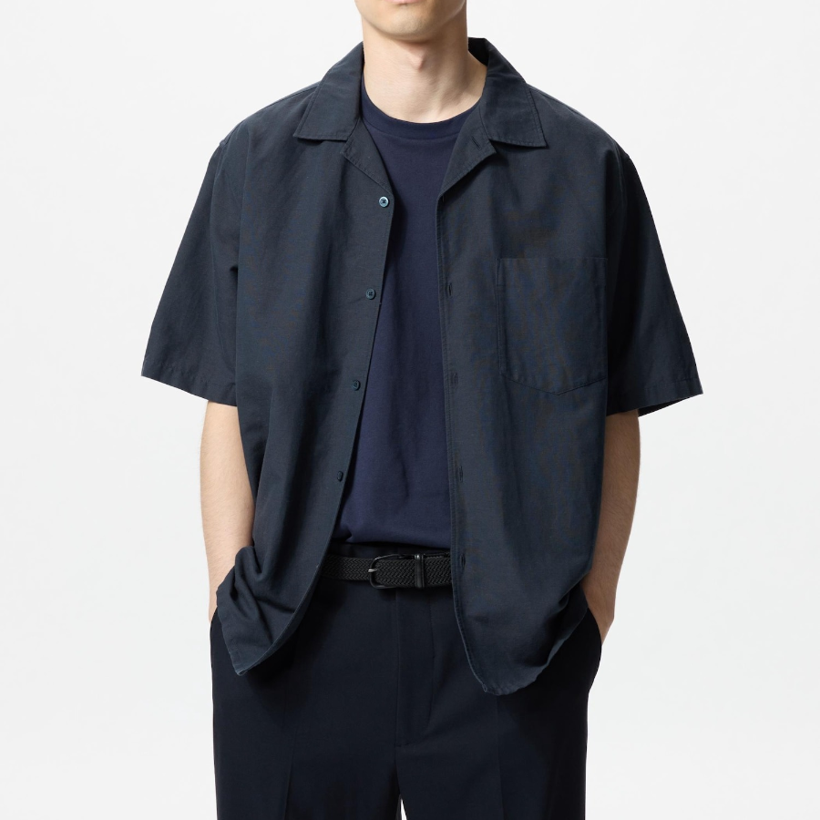 UNIQLO Cotton Linen Shirt (Short Sleeve)
