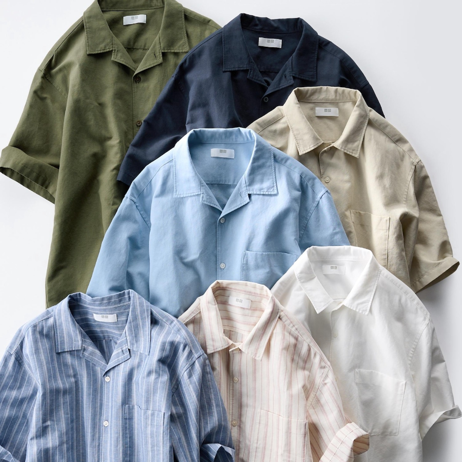 UNIQLO Cotton Linen Shirt (Short Sleeve)