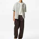 UNIQLO Cotton Linen Shirt (Short Sleeve, Check)