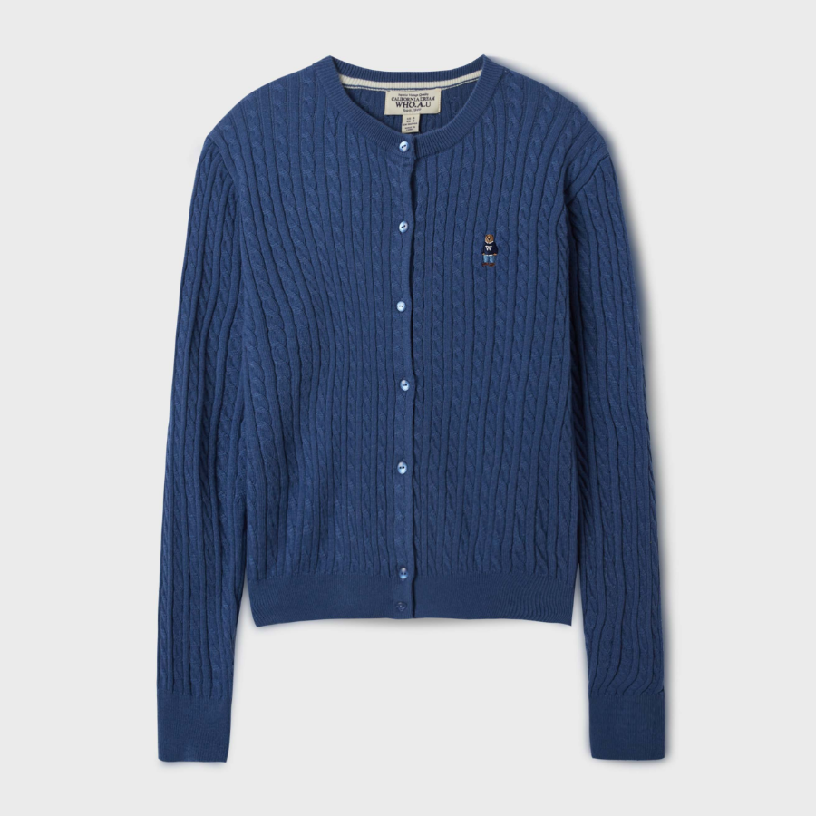WHO.A.U - кардиган Steve High Gauge Wool Cable Cardigan
