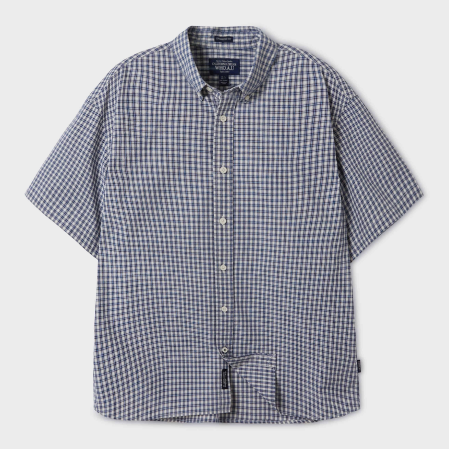 WHO.A.U Short Sleeve Check Shirts