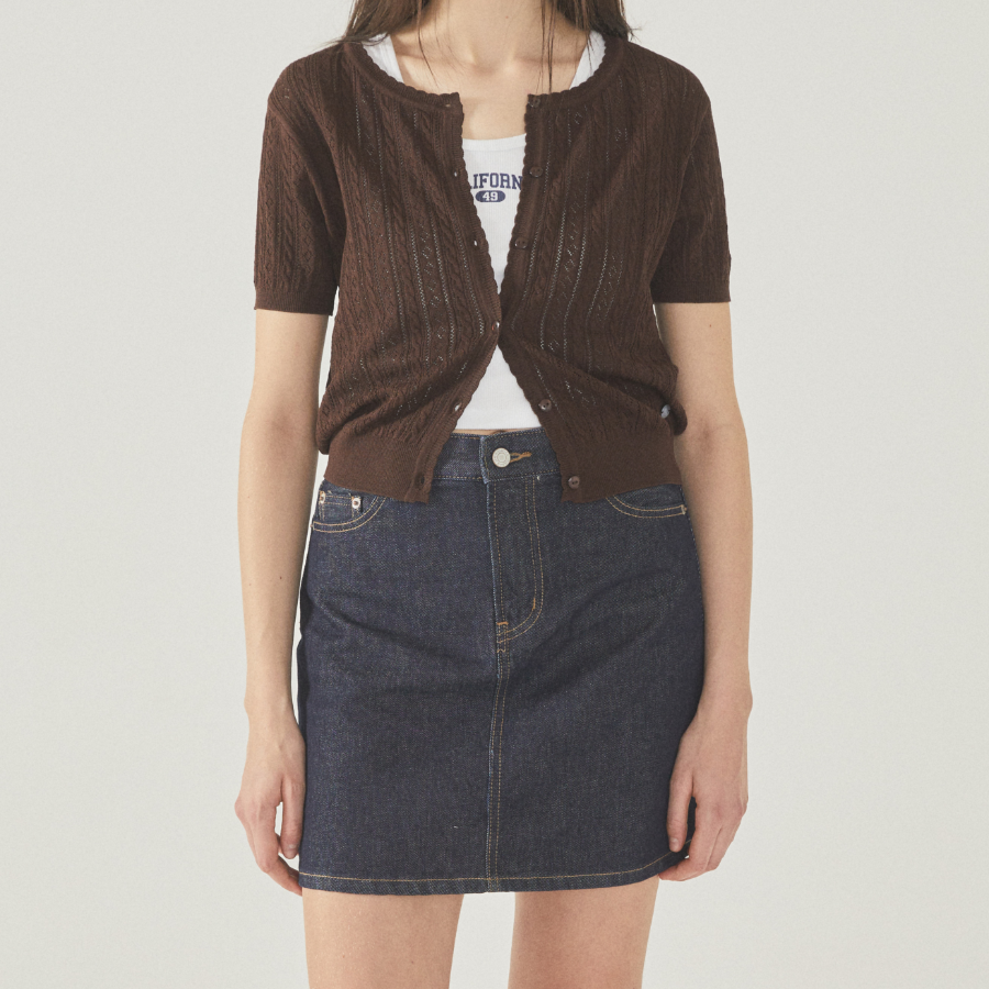 WHO.A.U — кардиган Punching Button Cardigan