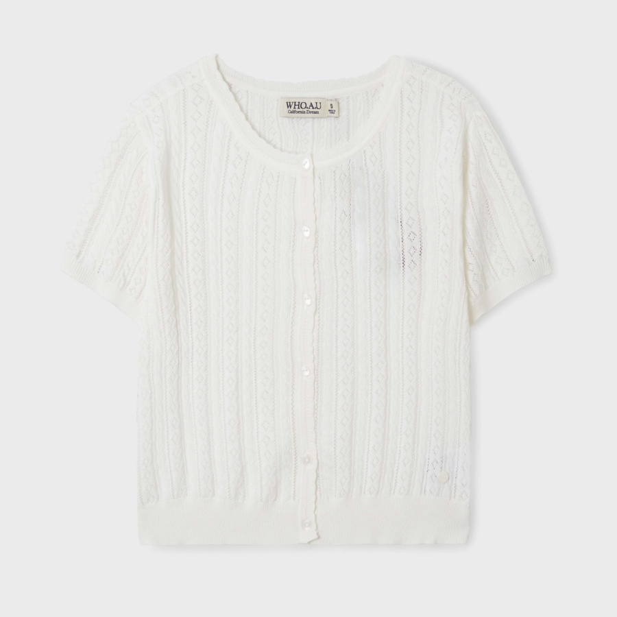 WHO.A.U — кардиган Punching Button Cardigan