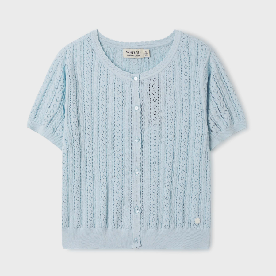 WHO.A.U — кардиган Punching Button Cardigan