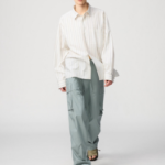 UNIQLO Broadcloth Oversized Shirt (Long Sleeve, Stripe A)