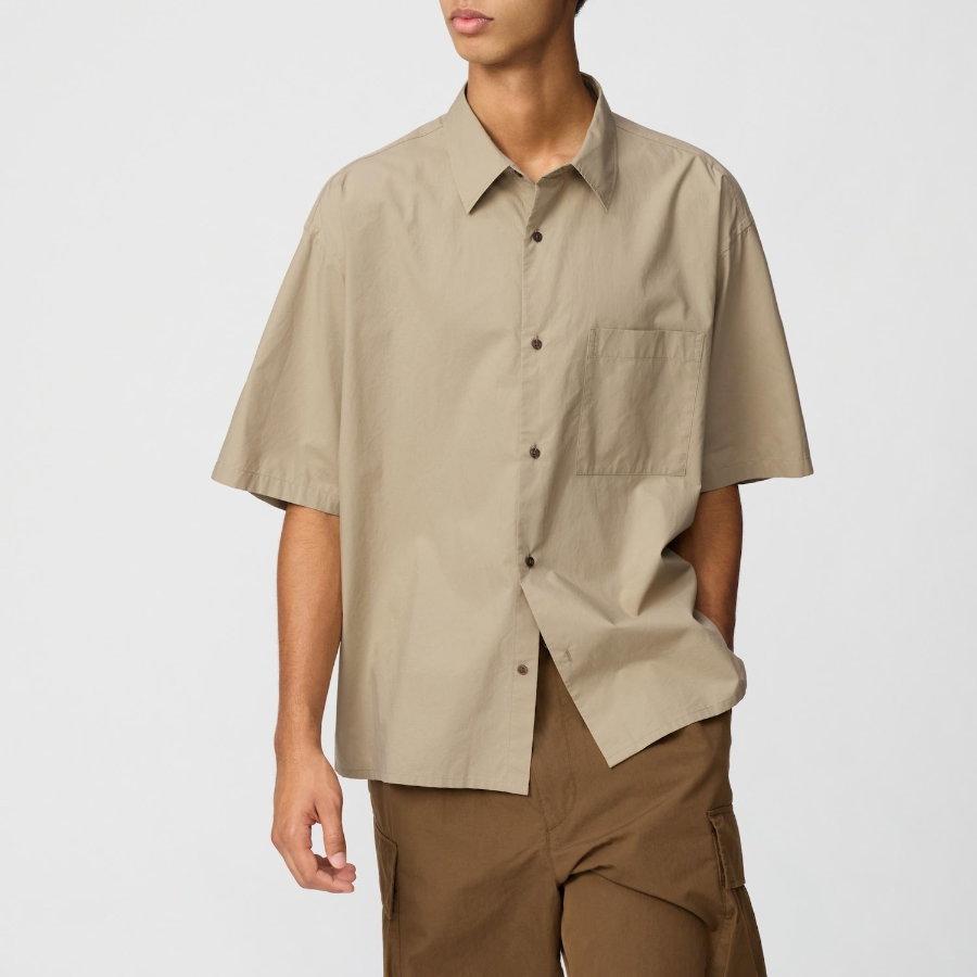UNIQLO Broadcloth Oversized Shirt (Short Sleeve)