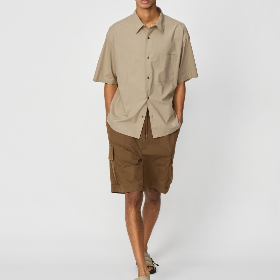 UNIQLO Broadcloth Oversized Shirt (Short Sleeve)